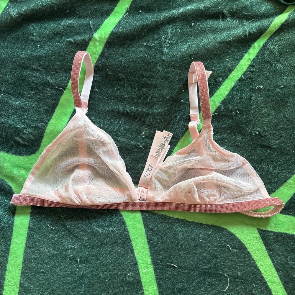 Victoria's Secret Sheer Blush Pink Triangle Bralette